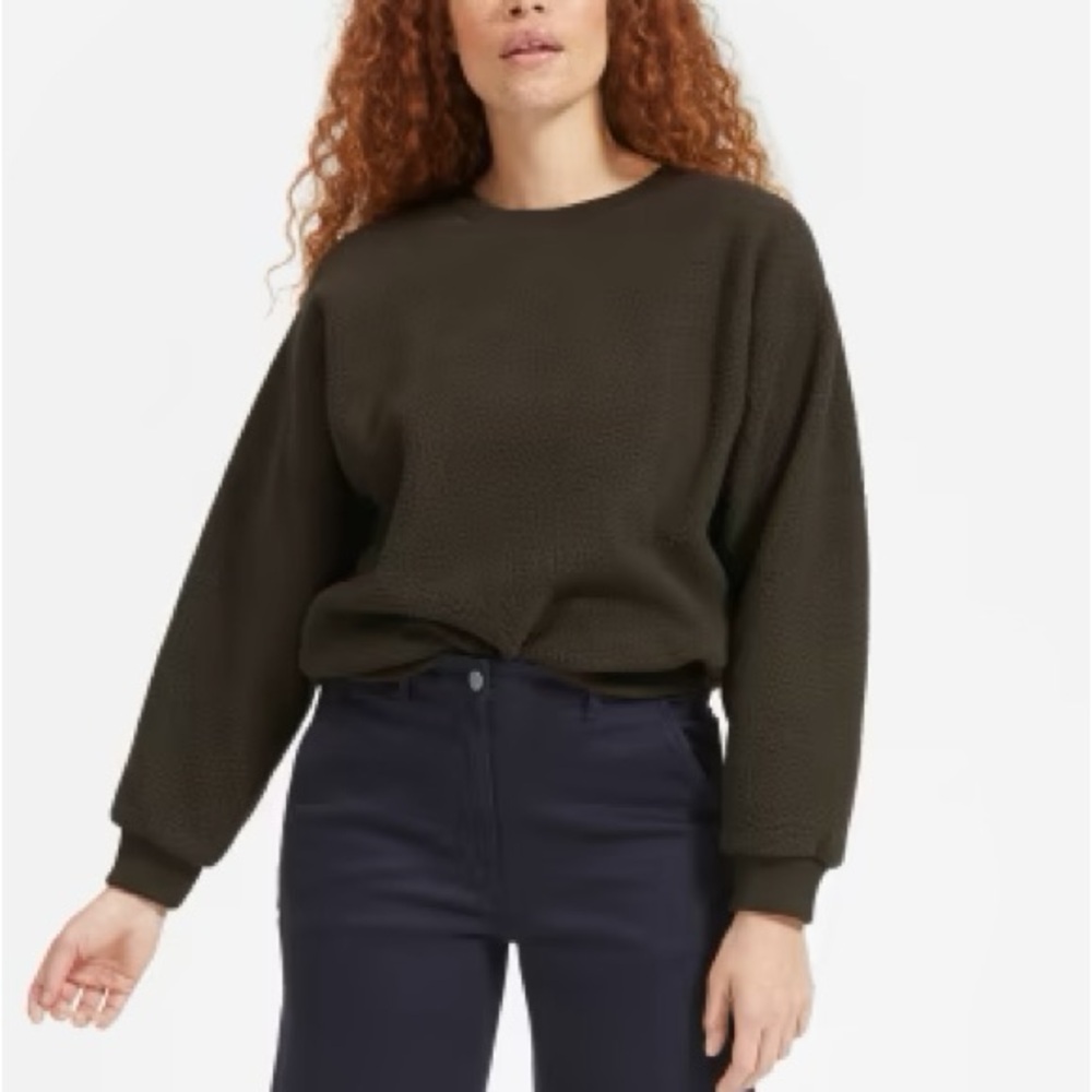 Everlane renew oversized sweatshirt in dark green